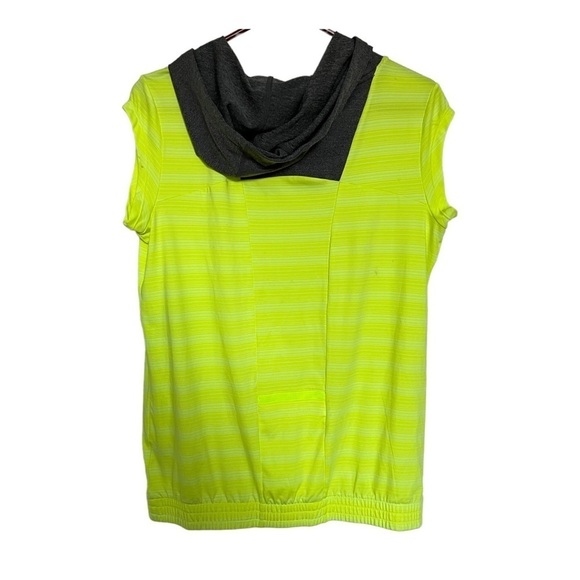 MPG Mondetta Performance Gear Womens Hooded Grey Lime Sleeveless Pullover Flaw M - Picture 2 of 8